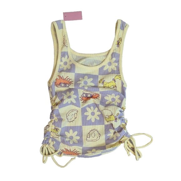 Rugrats 90s Retro Nickelodeon Yellow Graphic Tank Top - Picture 2 of 6